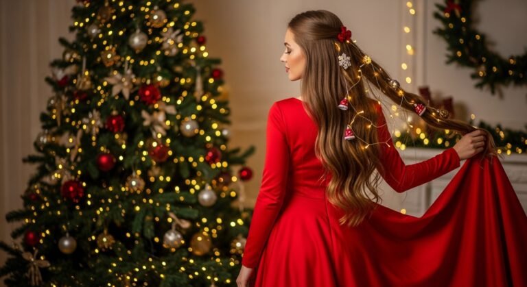 24 Easy Christmas Looks for Long Hair