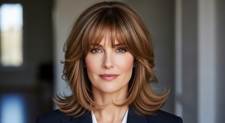 22 Medium Cuts with Layers and Bangs